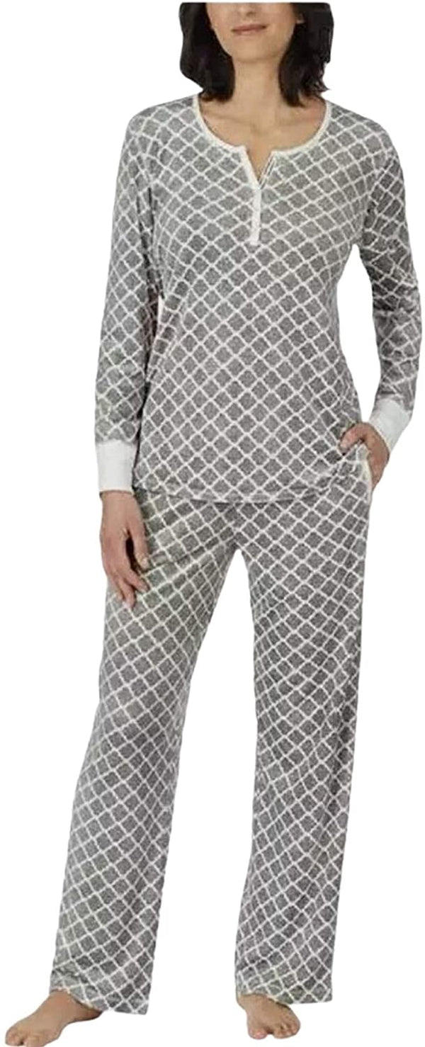 Nautica Womens Fleece Pajama Sleepwear 2 Piece Set