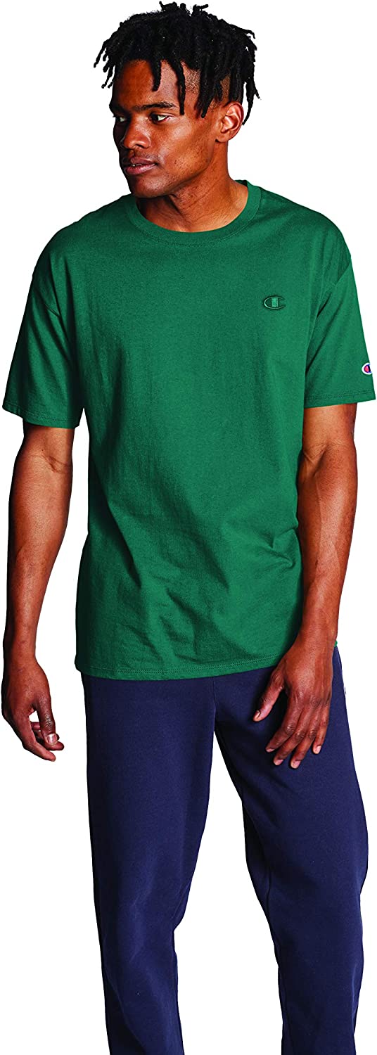 Champion Mens Cotton Jersey T Shirt,Green,XX-Large
