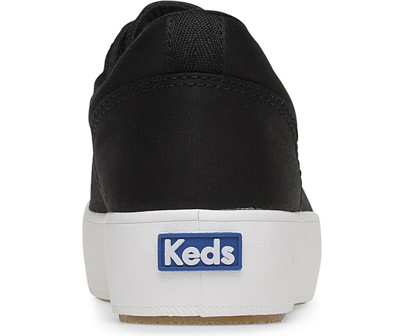 Keds Womens Triple Cross Cotton Sateen Slip-On Sneakers Black 8