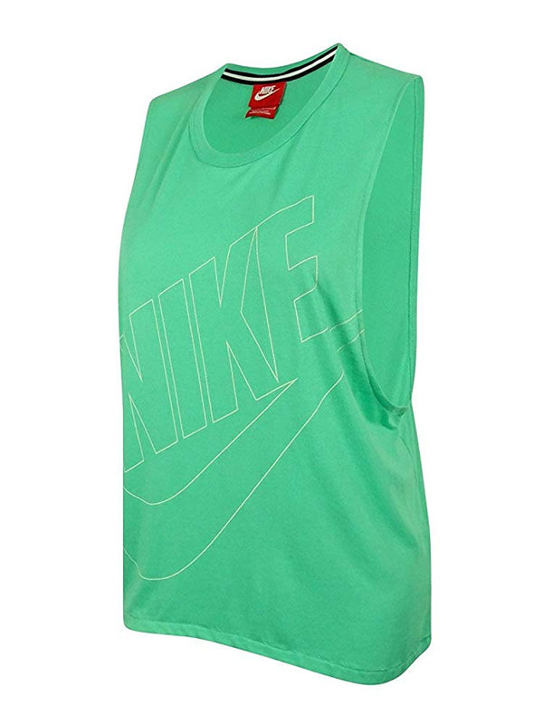 Nike Womens Logo Front Solid Color Tank Top