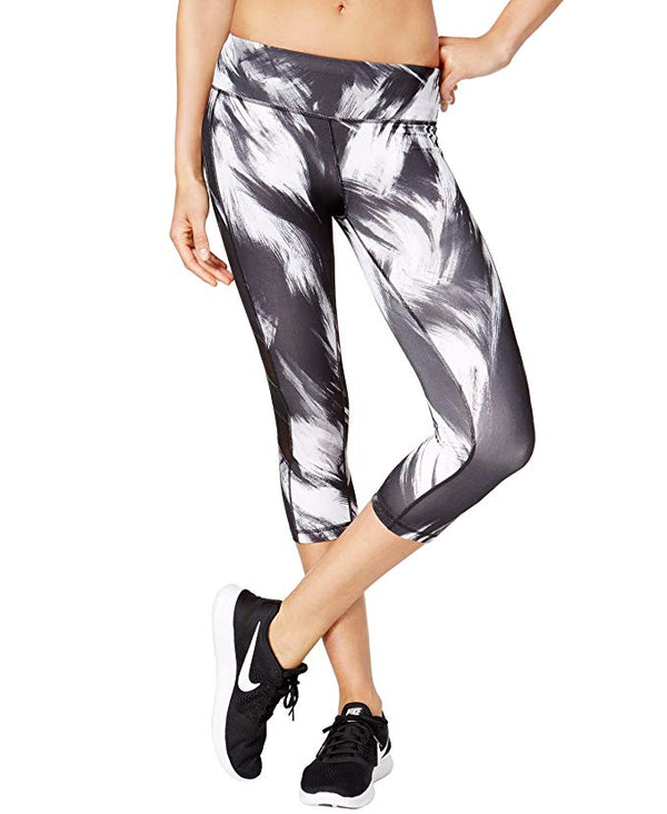 Ideology Womens Printed Mesh Cropped Leggings Size X-Small