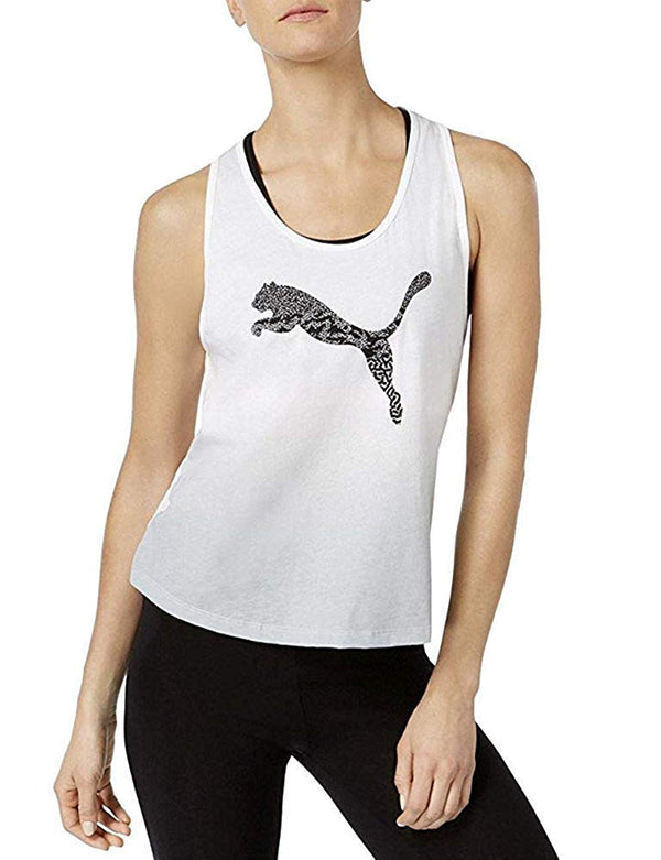 Puma Womens Cotton Drycell Logo Ombre Tank Top