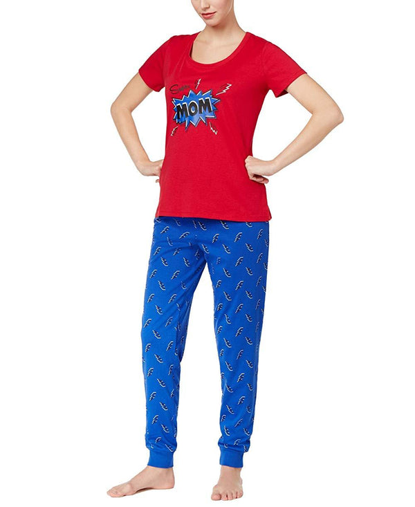 Family Pajamas Womens Super Mom Pajama Set