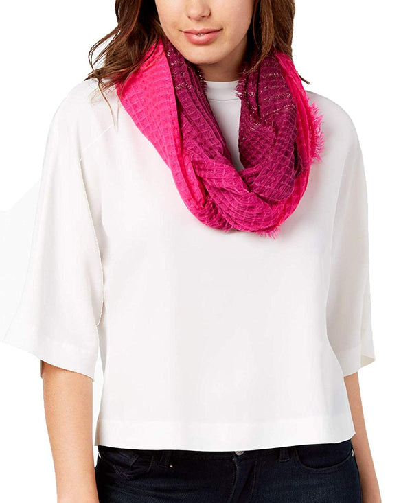 INC International Concepts Womens Ombre Waffle Loop Scarf