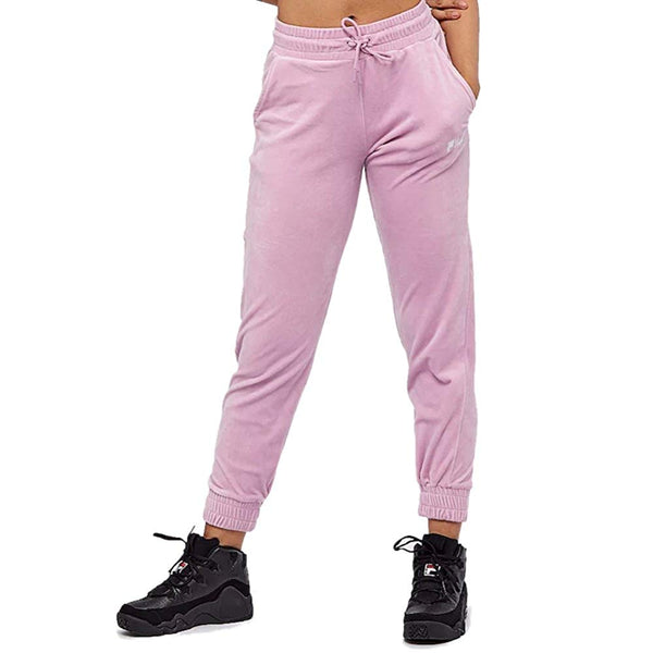 Fila Womens Olympia Velour Jogger Pants Orchid Bouquet X-Large