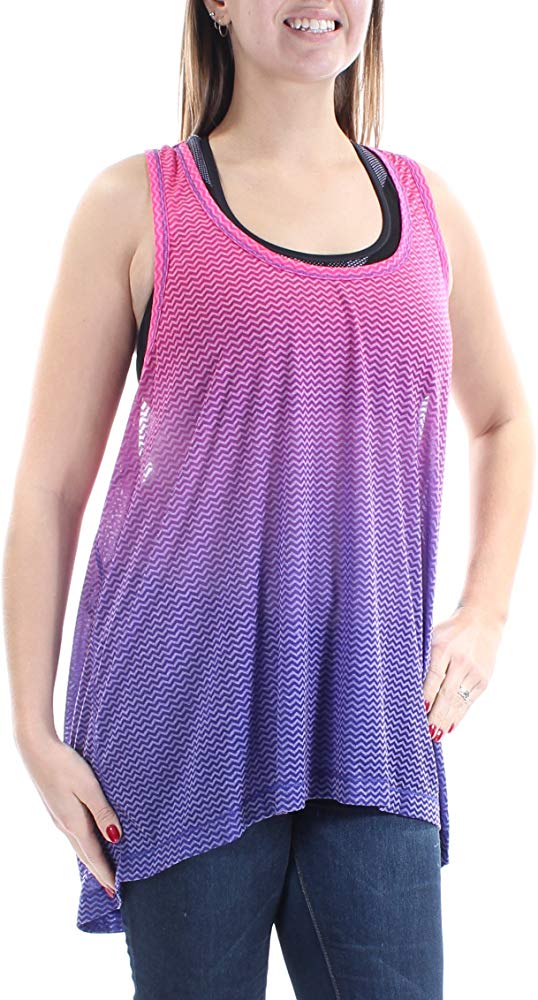 Ideology Womens Space-Dyed T-Back Tank Top Size Small