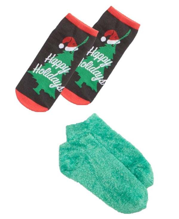 HUE Womens Ultra Comfy Xmas Festive Design Ankle Socks Gift Box Set 1 Pair