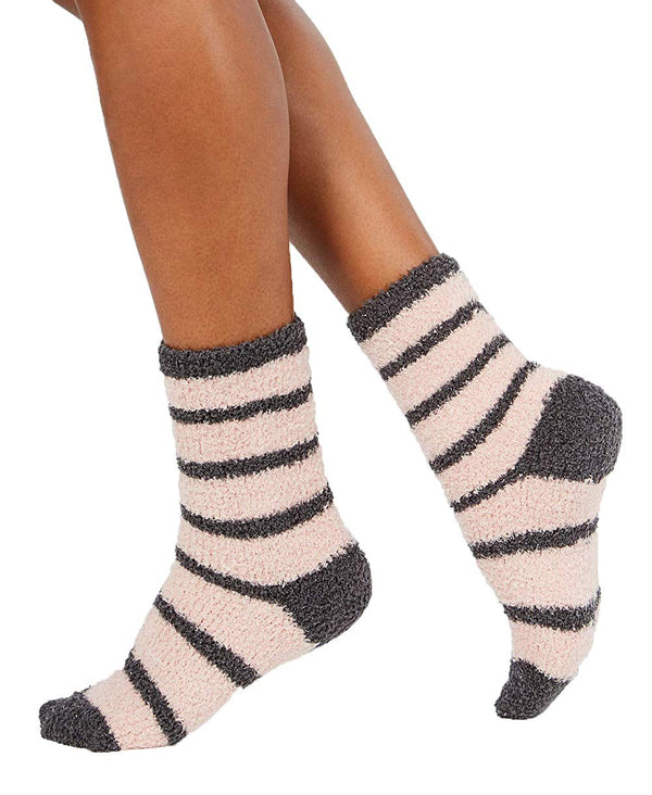 Charter Club Womens Metallic Striped Plush Socks