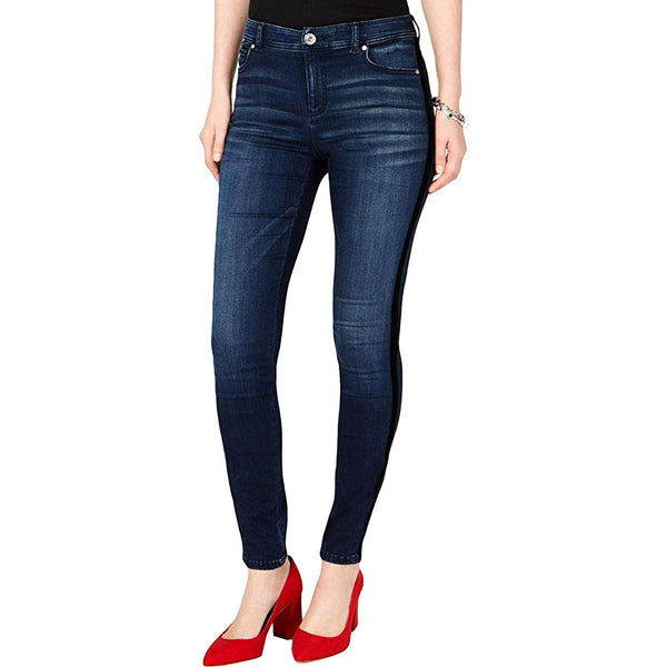 INC International Concepts Womens Velvet Stripe Skinny Jeans