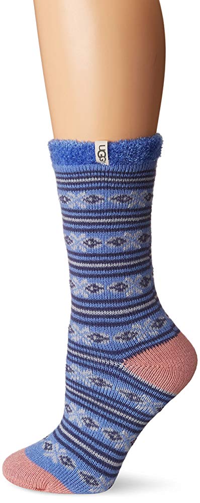 UGG Womens Fair Isle Fleece Lined Socks