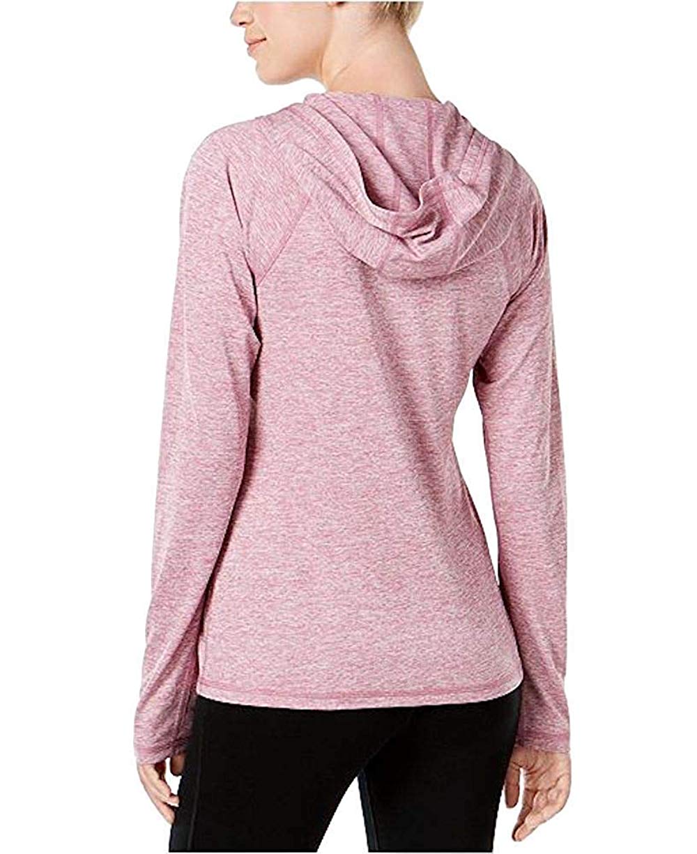 Ideology Womens Essential Heathered Hooded Top