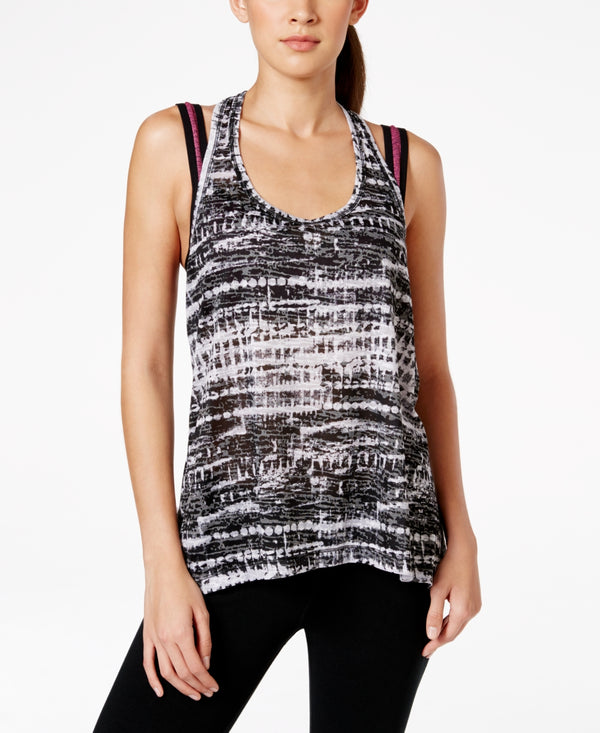 Ideology Womens Printed T-Back Tank Top