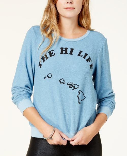 Dreamscene Womens The Hi Life French Terry Graphic Sweatshirt