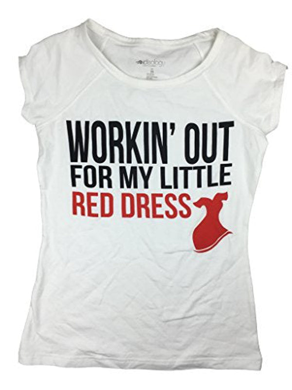 Ideology Womens Working Out For My Little Red Dress T-Shirt