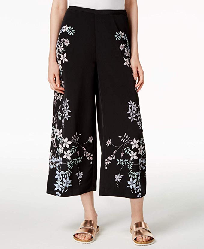 Vince Camuto Womens Cropped Wide Leg Pants