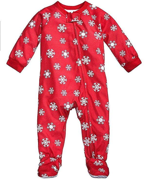 Family Pjs Toddlers Printed 1 Piece Footed Pajamas Snowflake 24M