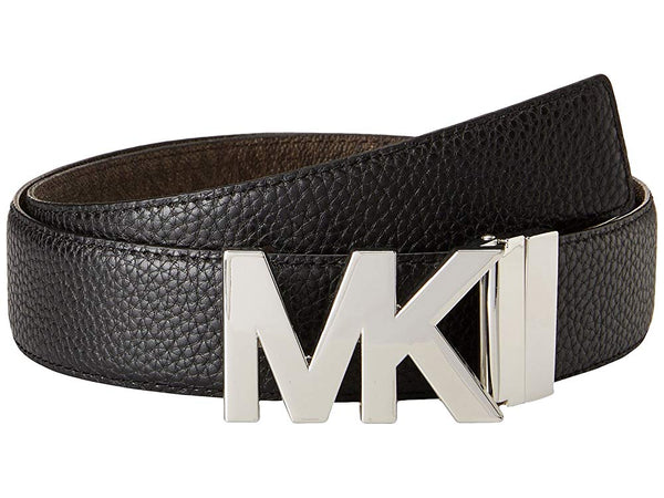 Michael Kors Womens 38mm Reversible Pebble to Logo Belt