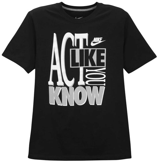 Nike Mens Act Like You Know It Print T-Shirt