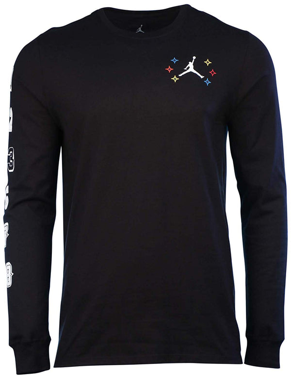 Jordan Mens Aj Championship Long Sleeve T-Shirt Black Medium