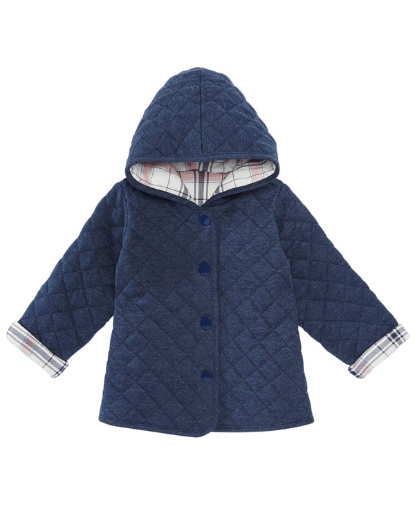 First Impressions Toddler Girls Quilted Plaid Reversible Jacket