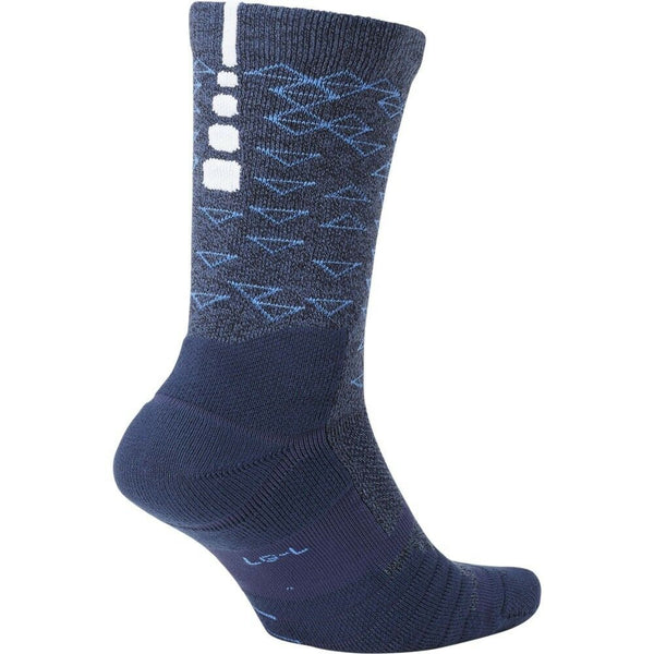 Nike Mens Kyrie Elite Quick Basketball Crew Socks Light Racer Blue/White X-Large