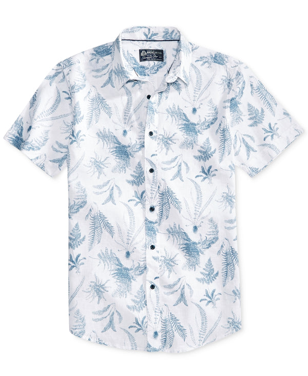 American Rag Mens Tossed Fern Short Sleeve Button-Up Shirts
