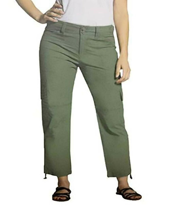 blossom & clover Womens Cargo Ankle Pants Olive 14