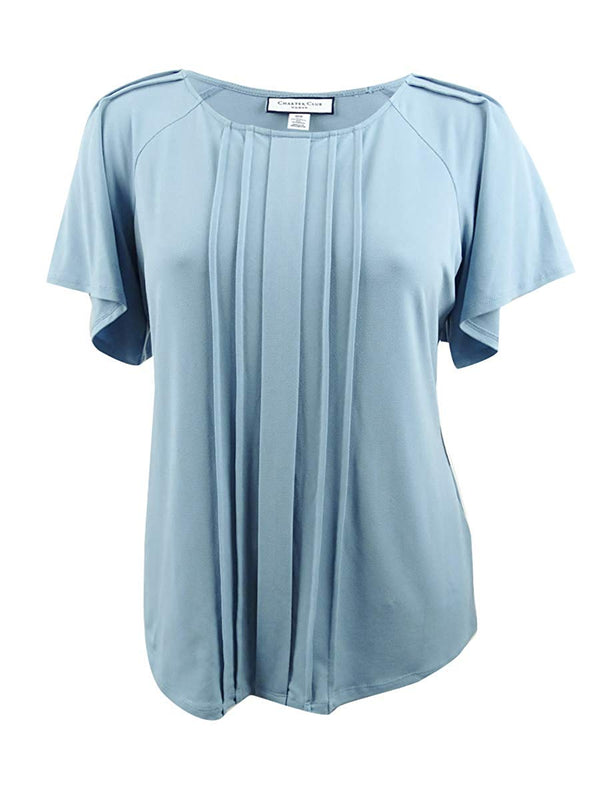 Charter Club Womens Plus Size Pleated Top