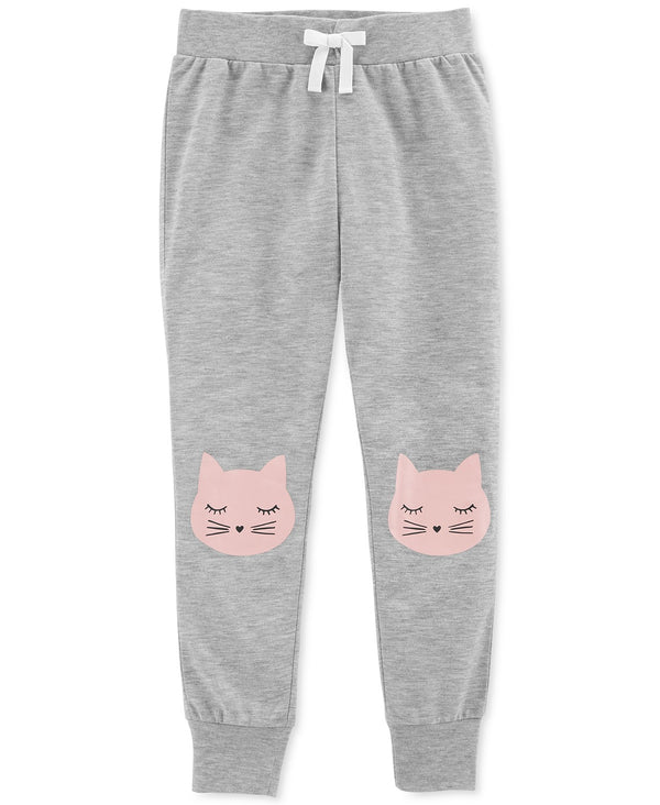 allbrand365 Designer Big Kid Girls Cat Print Jogger Pajama Pants