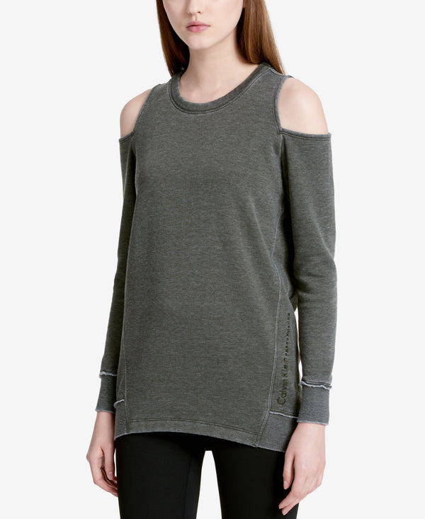 Calvin Klein Womens Cold Shoulder Sweatshirt