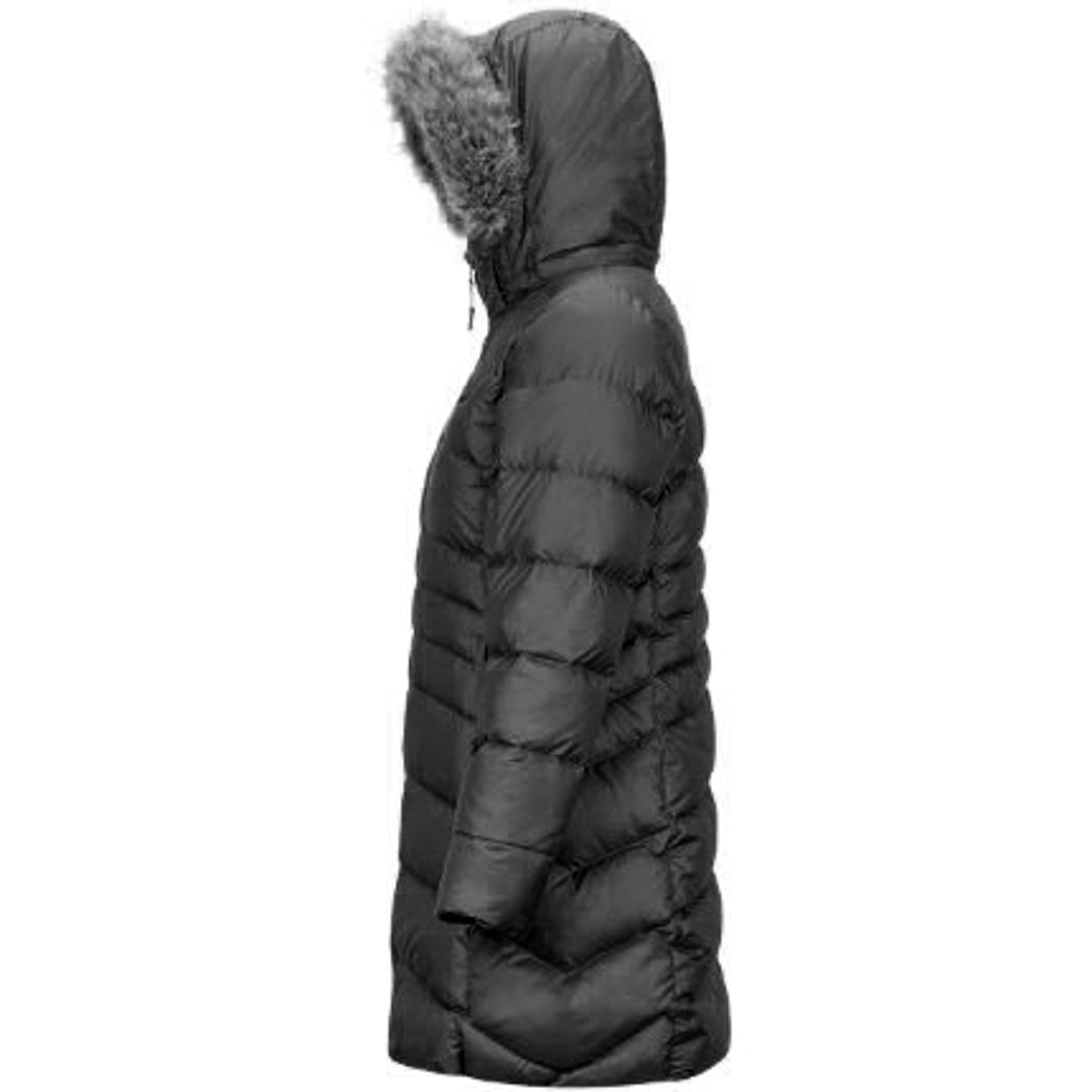 Marmot Womens Montreal Hooded Faux-Fur-Trim Coat