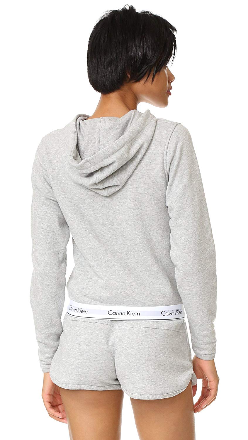 Calvin Klein Womens Modern Cotton Full Zip Hoodie