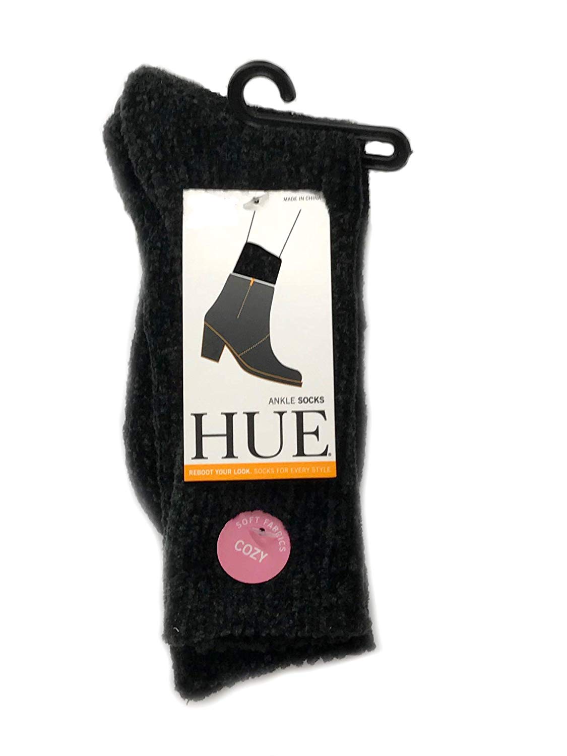 HUE Womens Chenille Plush Boot Socks Ivory OS