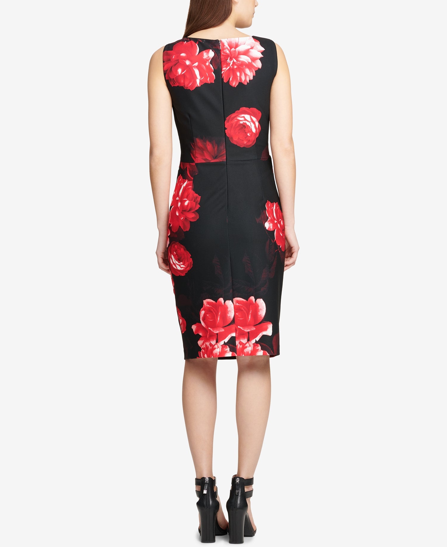 DKNY Womens Floral Print Sheath Dress