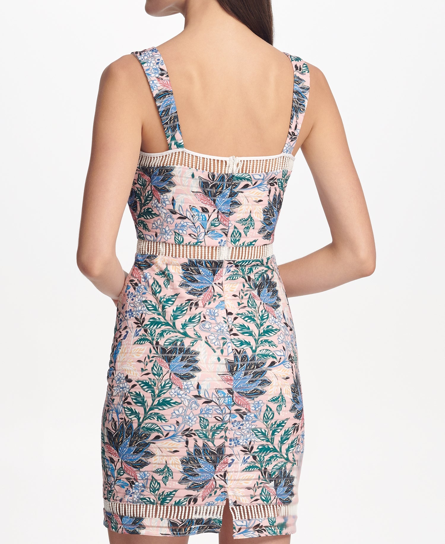 GUESS Womens Floral Shadow Bodycon Dress