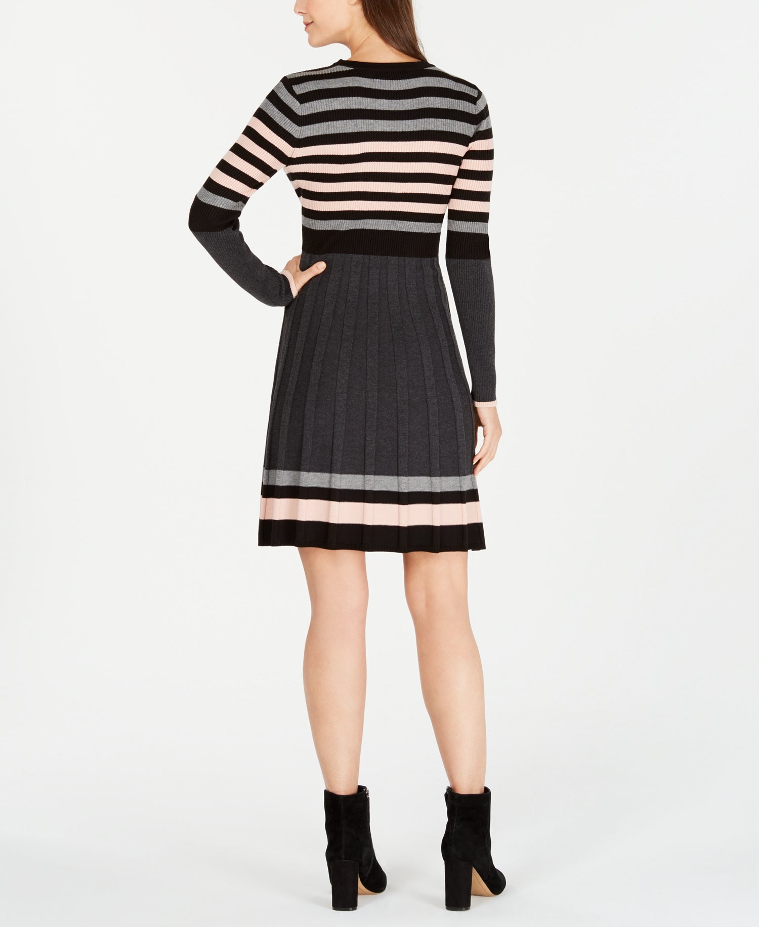 Jessica Howard Womens Striped Sweater Dress