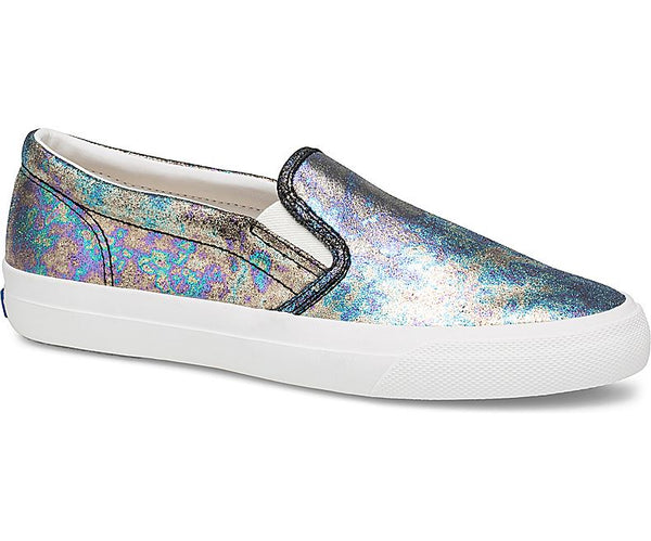 Keds Womens Anchor Slip on Oil Slick Leather Shoes