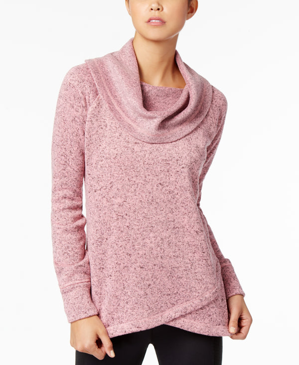 Ideology Womens Cowl Neck Pullover Top