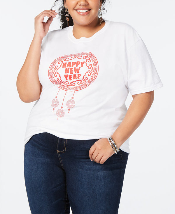 Love Tribe Juniors Trendy Plus Size Cotton Dreamcatcher Graphic Print T Shirt