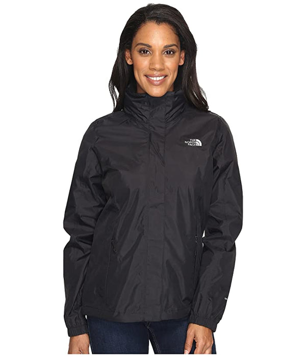 The North Face Womens Resolve Waterproof Rain Jacket,Black,Medium