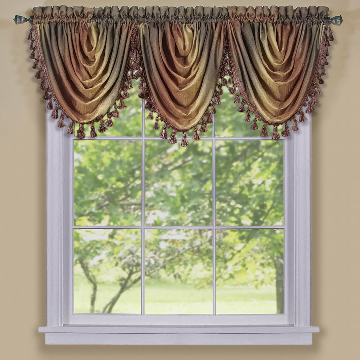 Achim Home Furnishings Ombre Waterfall Valance