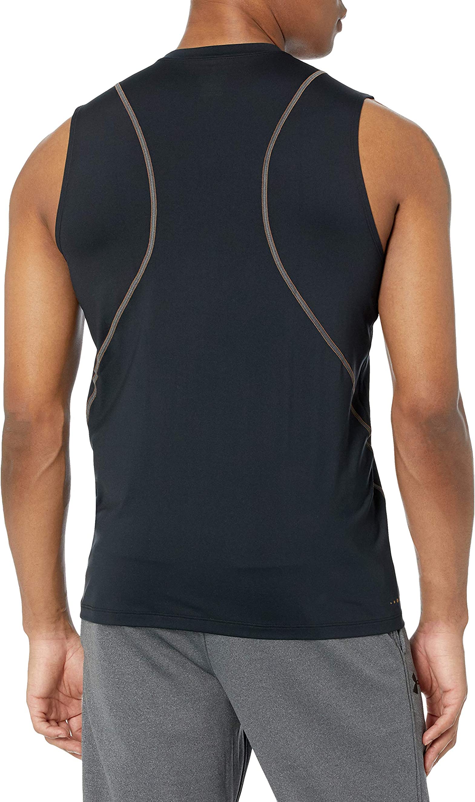 Tommie Copper Mens Performance Victory Active Fit Sleeveless Crew Neck T-Shirt,Black,Large