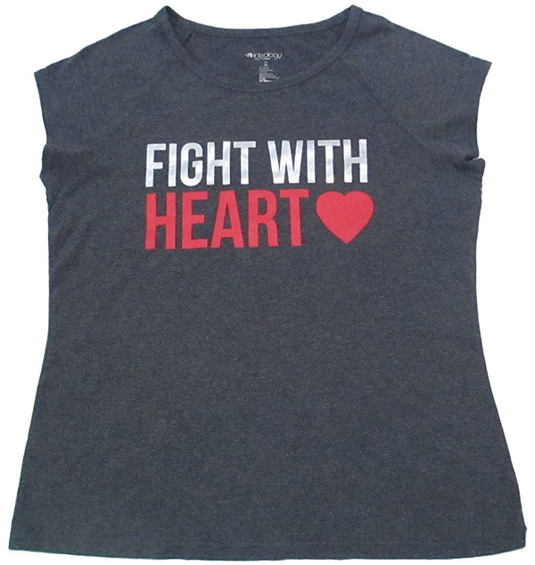 Ideology Womens Graphic Fight With Heart Tee