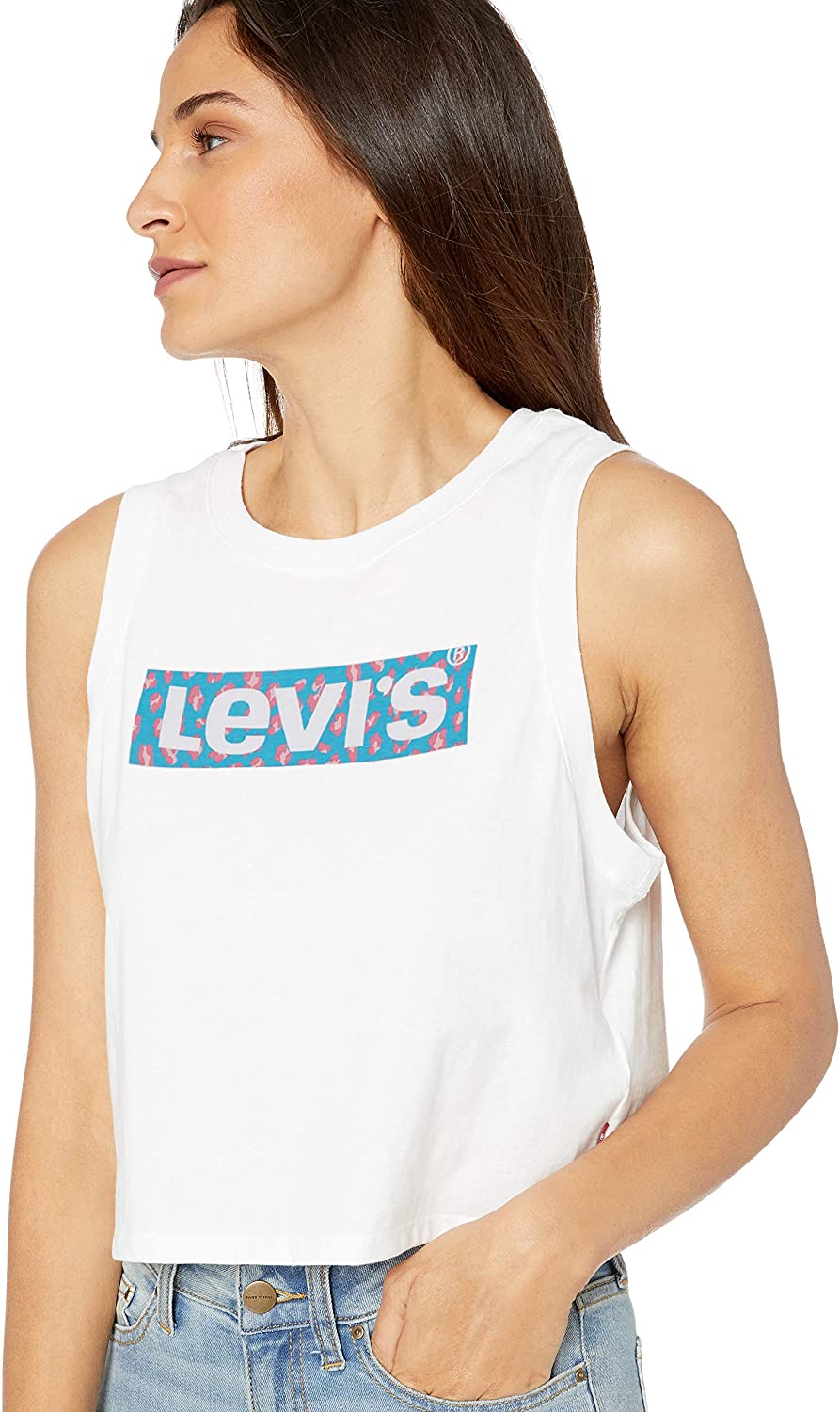 Levi'S Womens Graphic Crop Tank Top