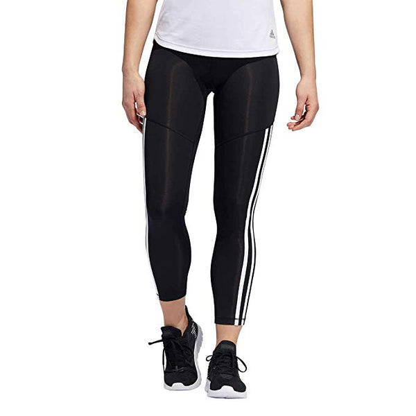 Adidas Womens 3 Black/ White Stripe T-Shirt