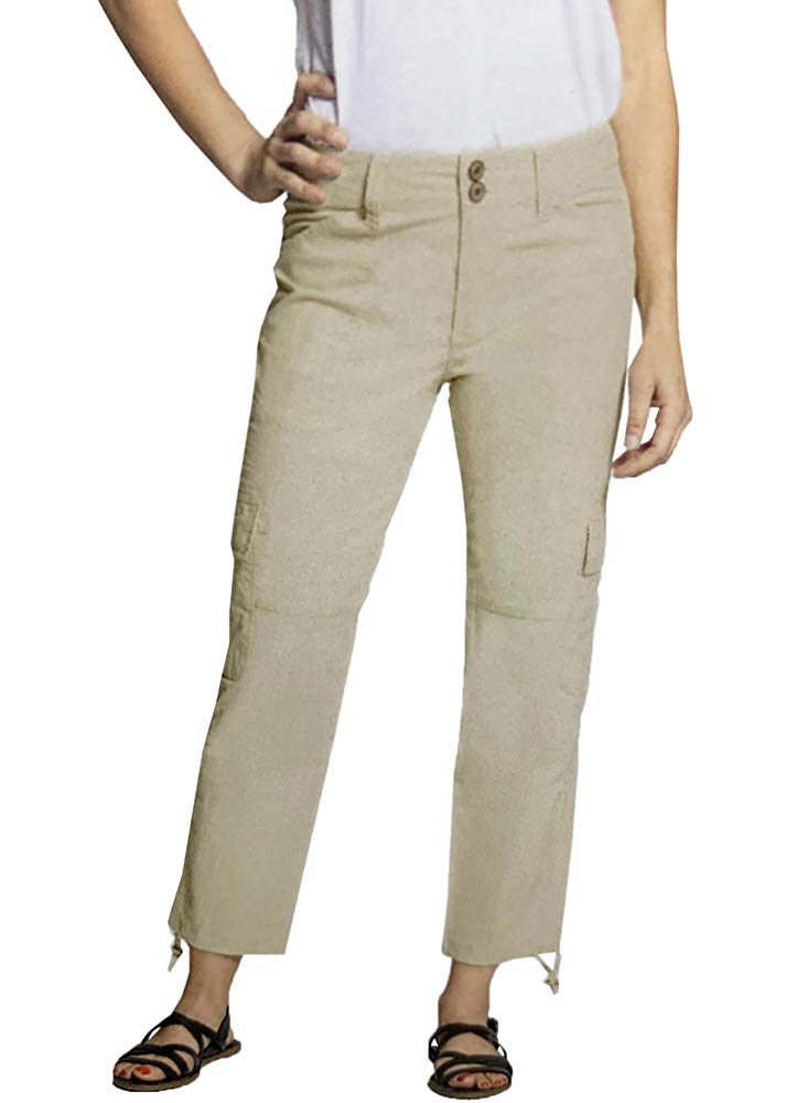 blossom & clover Womens Cargo Ankle Pants Olive 14