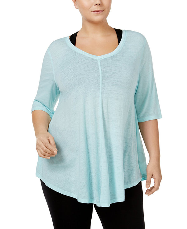 Calvin Klein Womens Plus Size Relaxed-Fit T-Shirt