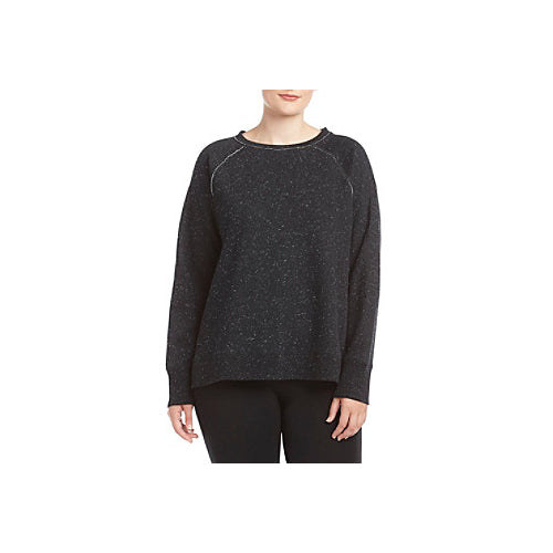 Calvin Klein Womens Performance Plus Size Cotton Embroidered Logo Sweatshirt