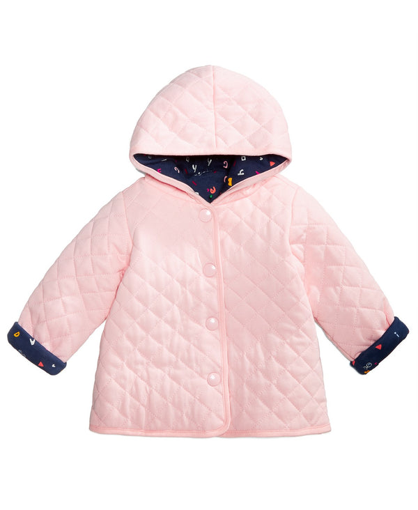 First Impressions Infant Girls Abc Quilted Reversible Cotton Jacket