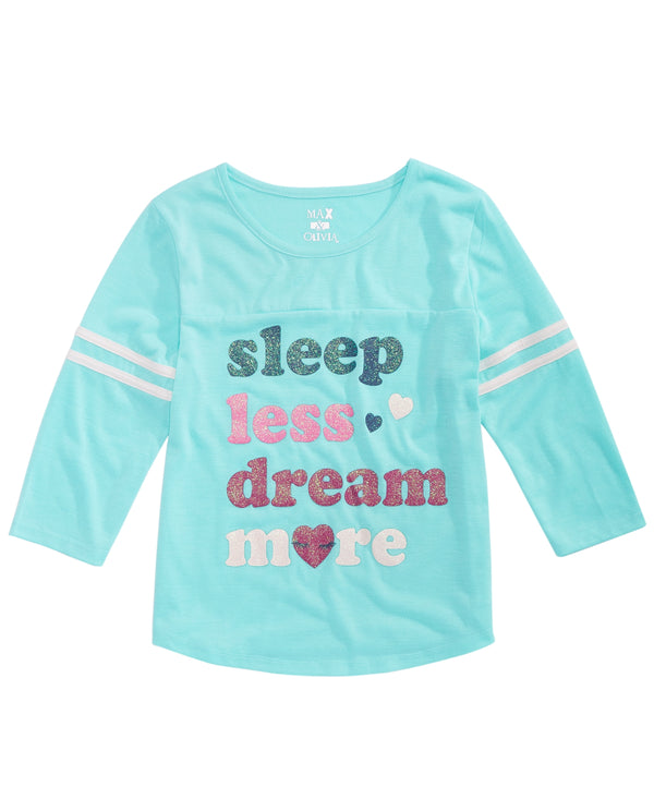 Max & Olivia Big Kid Girls Graphic Print Pajama Top